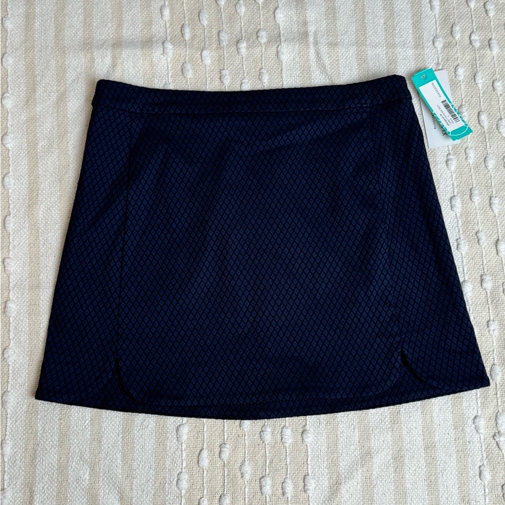 Margret M NWT Stitch fix Jaquard navy and black mini skirt size large